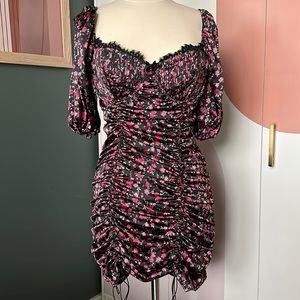 Sweetheart neckline puff sleeve dress